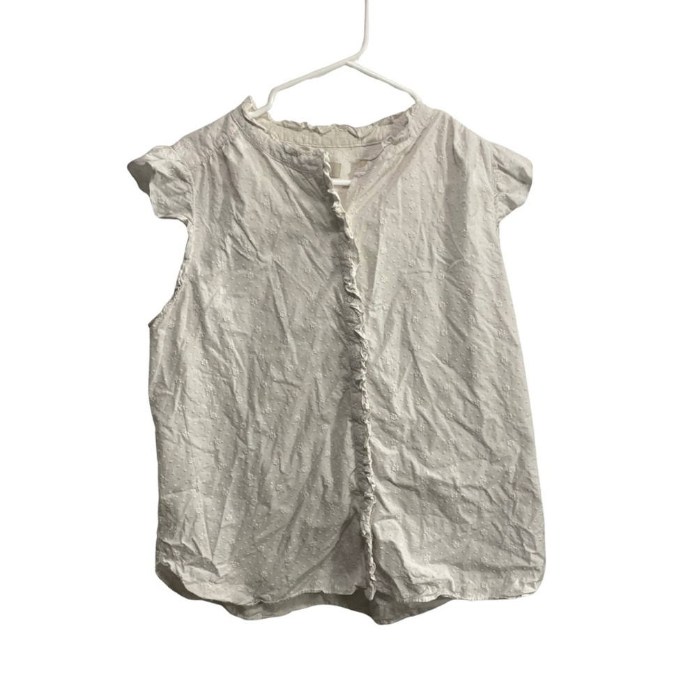 Loft White Cotton Blouse